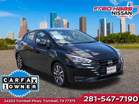 Black 2025 Nissan Versa 1.6 SV for sale in Tomball, TX