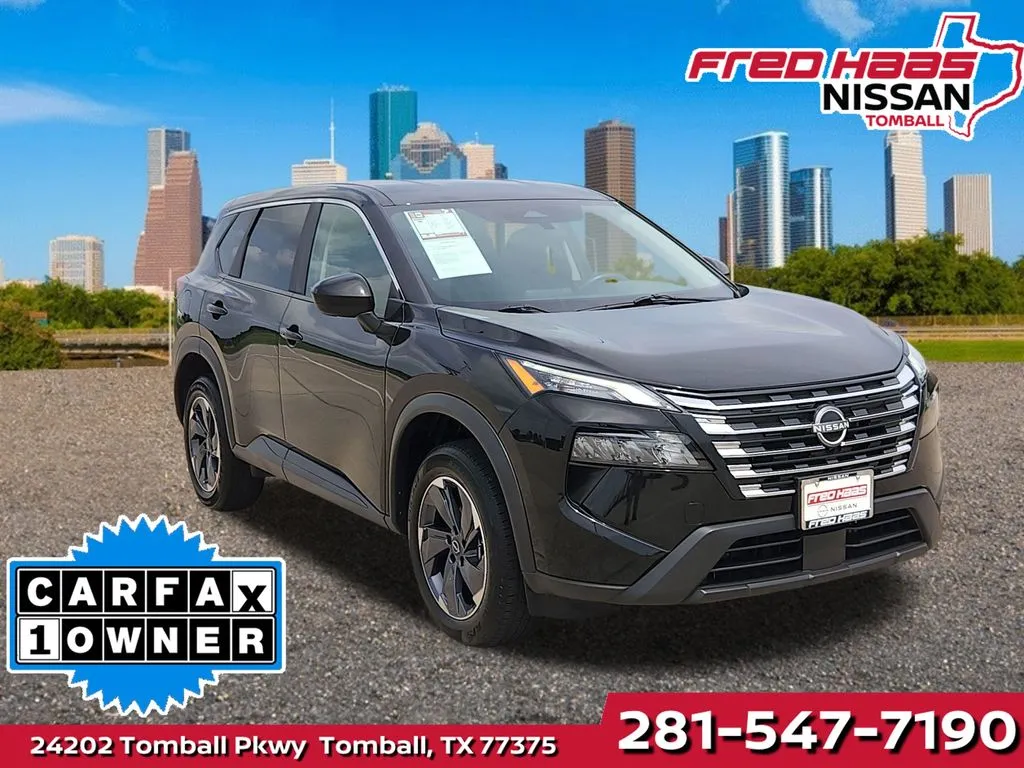 Black 2025 Nissan Rogue SV for sale in Tomball, TX
