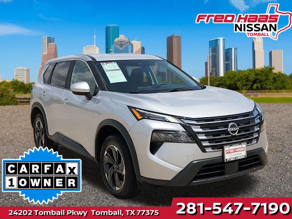 Silver 2025 Nissan Rogue SV for sale in Tomball, TX