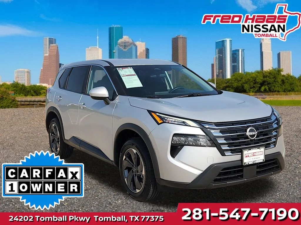 Silver 2025 Nissan Rogue SV for sale in Tomball, TX