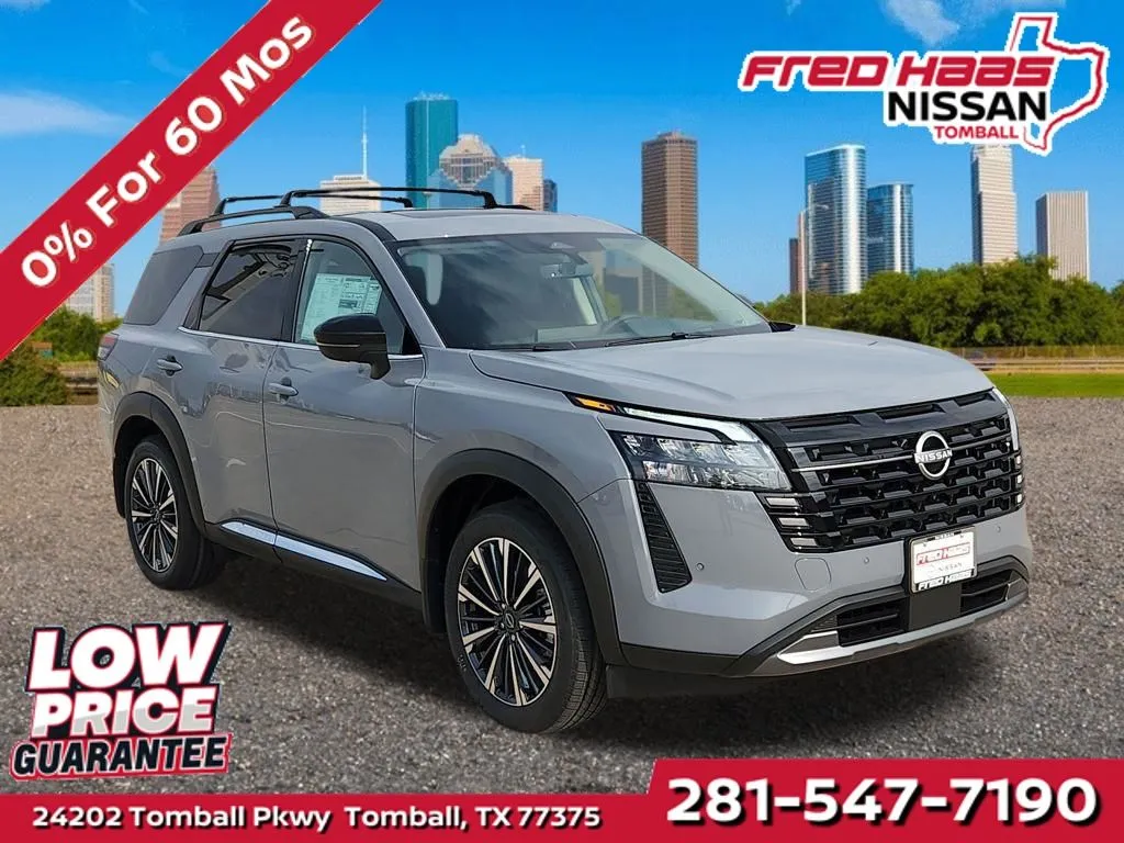 Gray 2026 Nissan Pathfinder Platinum for sale in Tomball, TX