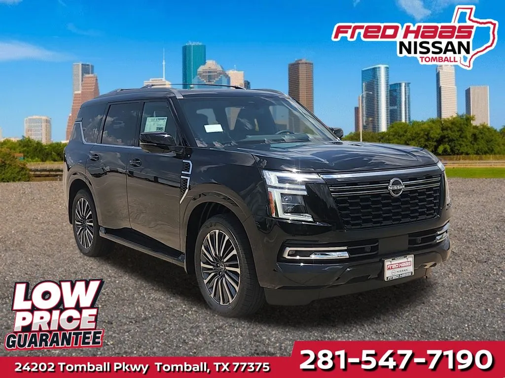 Black 2026 Nissan Armada Platinum Reserve 4WD for sale in Tomball, TX