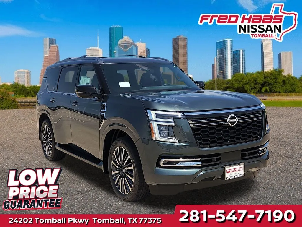 Gray 2026 Nissan Armada Platinum Reserve 4WD for sale in Tomball, TX