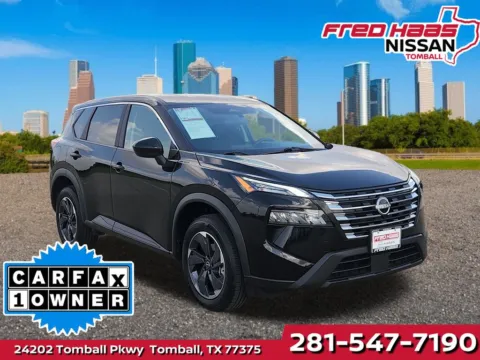 Black 2025 Nissan Rogue SV for sale in Tomball, TX
