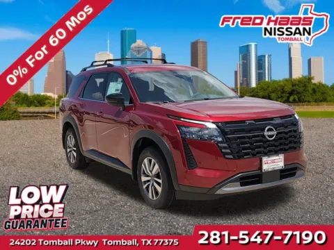 Red 2026 Nissan Pathfinder SL for sale in Tomball, TX