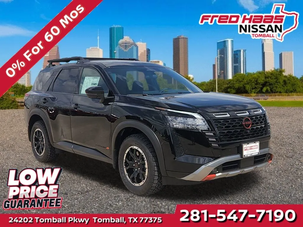 Black 2026 Nissan Pathfinder Rock Creek 4WD for sale in Tomball, TX