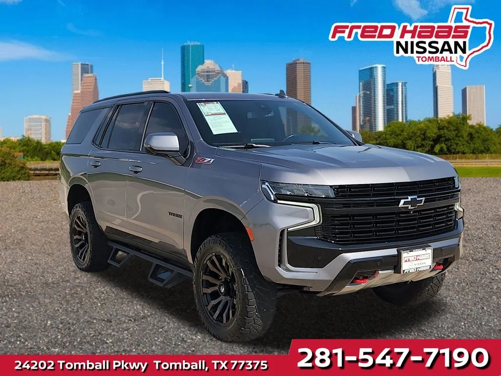 Gray 2021 Chevrolet Tahoe Z71 for sale in Tomball, TX