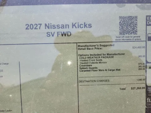 Photos of 2027 Nissan Kicks SV for sale in Tomball, TX at Fred Haas Nissan