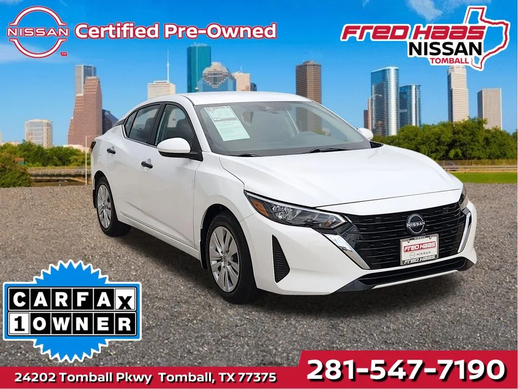 White 2025 Nissan Sentra S for sale in Tomball, TX