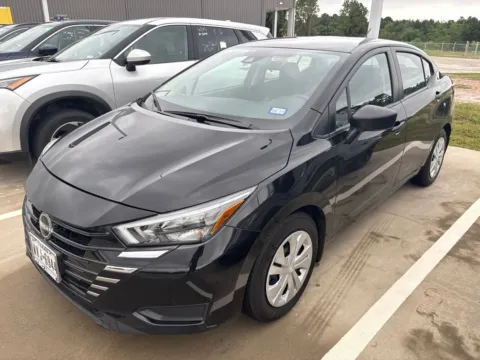 Black 2025 Nissan Versa 1.6 S for sale in Tomball, TX