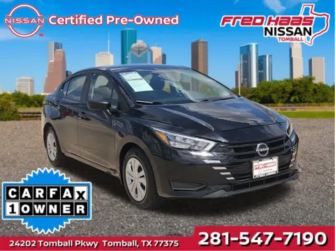 Black 2025 Nissan Versa 1.6 S for sale in Tomball, TX