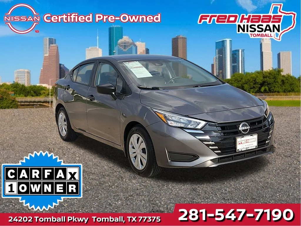 Gray 2025 Nissan Versa 1.6 S for sale in Tomball, TX