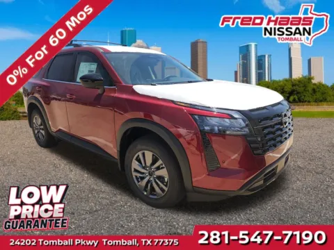 Red 2026 Nissan Pathfinder SV for sale in Tomball, TX