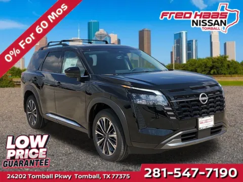 Black 2026 Nissan Pathfinder Platinum for sale in Tomball, TX