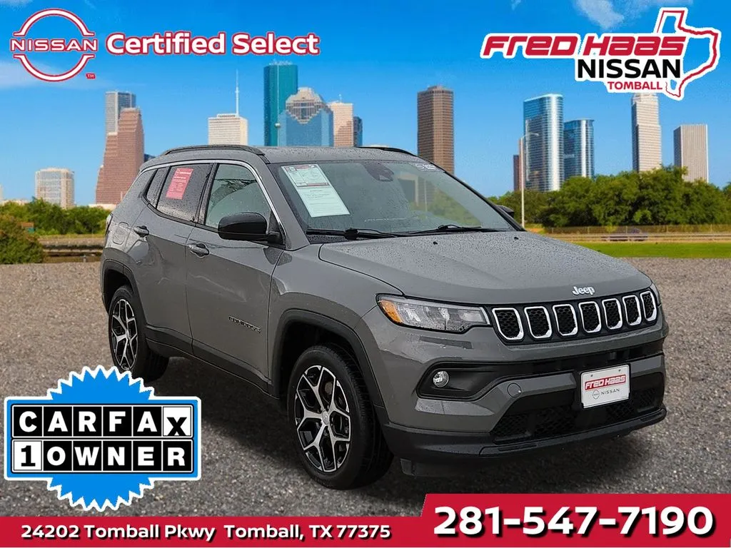 Gray 2024 Jeep Compass Latitude for sale in Tomball, TX