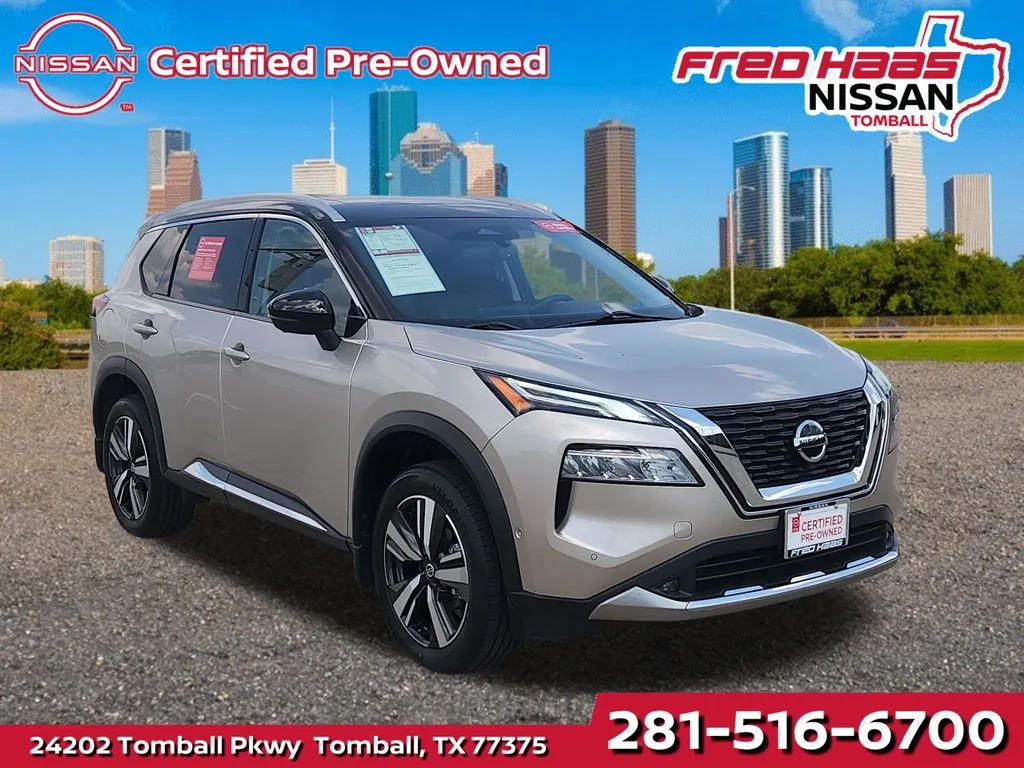 Silver 2021 Nissan Rogue Platinum for sale in Tomball, TX