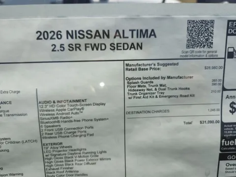 Photos of 2026 Nissan Altima 2.5 SR for sale in Tomball, TX at Fred Haas Nissan