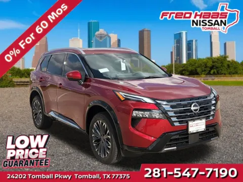 Red 2026 Nissan Rogue Platinum AWD for sale in Tomball, TX