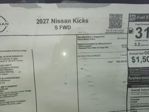 Photos of 2027 Nissan Kicks S for sale in Tomball, TX at Fred Haas Nissan