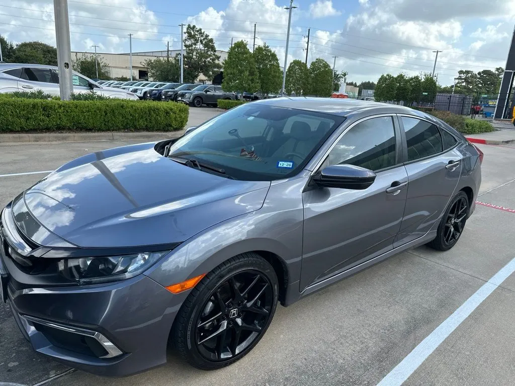 Gray 2020 Honda Civic LX for sale in Tomball, TX