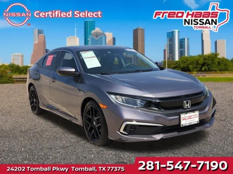 Gray 2020 Honda Civic LX for sale in Tomball, TX