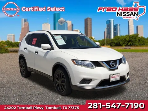 White 2016 Nissan Rogue S for sale in Tomball, TX