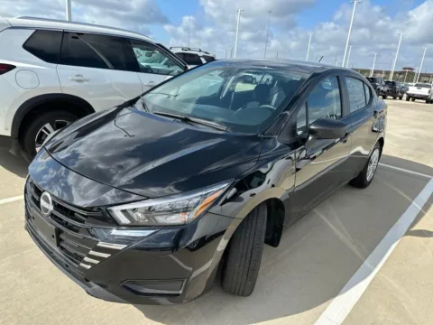 Black 2025 Nissan Versa 1.6 S for sale in Tomball, TX
