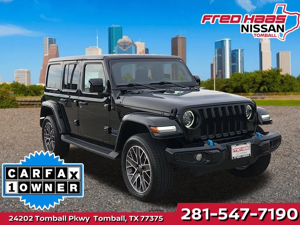 Black 2023 Jeep Wrangler Sahara 4xe High Altitude for sale in Tomball, TX