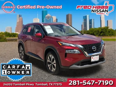 Red 2021 Nissan Rogue SV Premium Package for sale in Tomball, TX