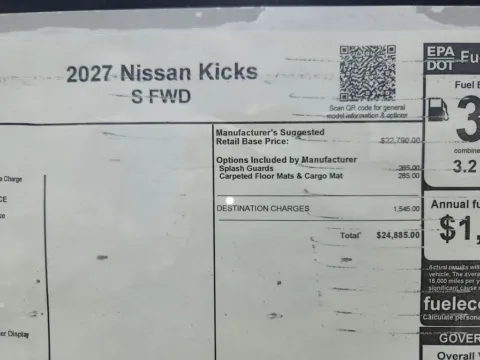 Photos of 2027 Nissan Kicks S for sale in Tomball, TX at Fred Haas Nissan