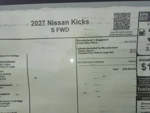 Photos of 2027 Nissan Kicks S for sale in Tomball, TX at Fred Haas Nissan