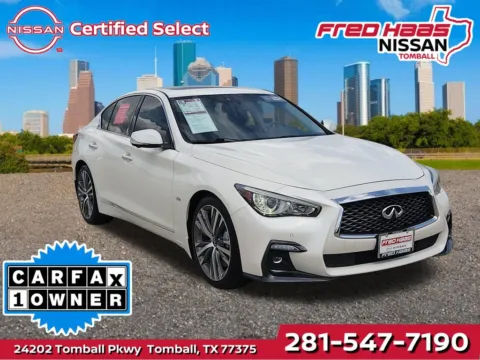 White 2019 INFINITI Q50 Sport for sale in Tomball, TX