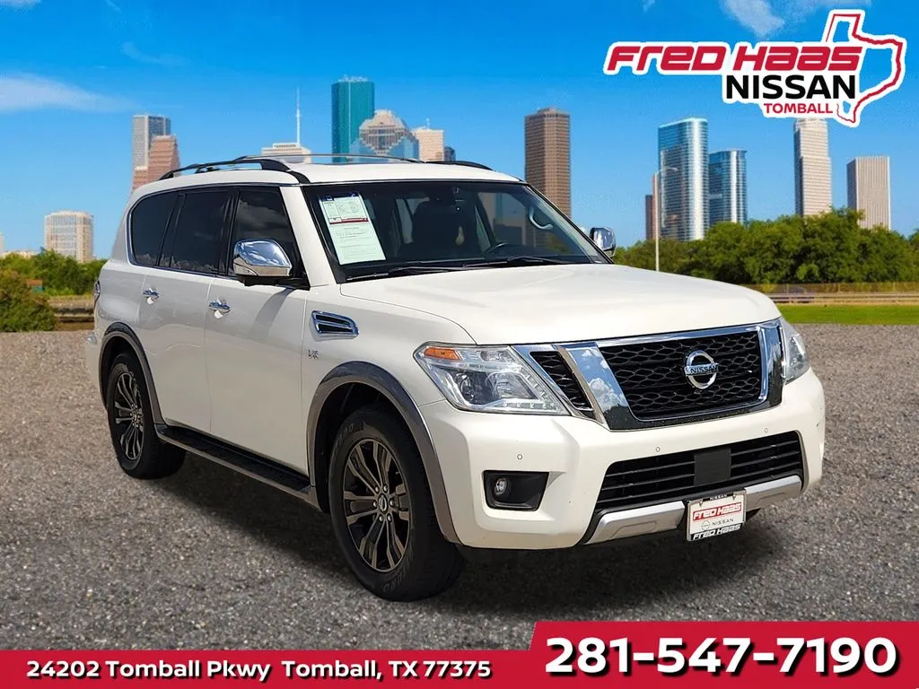 White 2017 Nissan Armada Platinum AS IS CASH CAR for sale in Tomball, TX