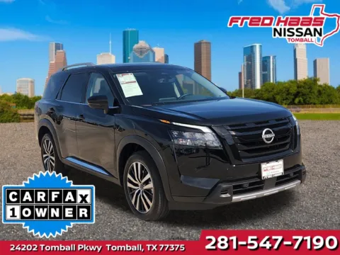 Black 2025 Nissan Pathfinder Platinum Black Appearance Pkg for sale in Tomball, TX