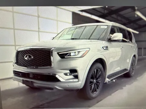 Silver 2023 INFINITI QX80 LUXE for sale in Tomball, TX