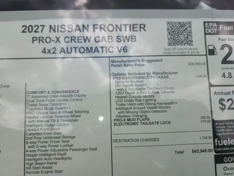 Photos of 2027 Nissan Frontier PRO-X for sale in Tomball, TX at Fred Haas Nissan
