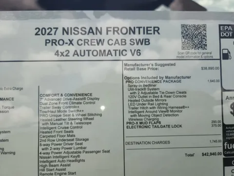 Photos of 2027 Nissan Frontier PRO-X for sale in Tomball, TX at Fred Haas Nissan