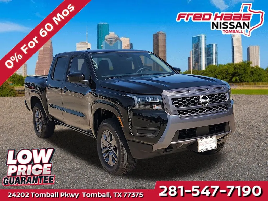Black 2026 Nissan Frontier SV 4x4 for sale in Tomball, TX