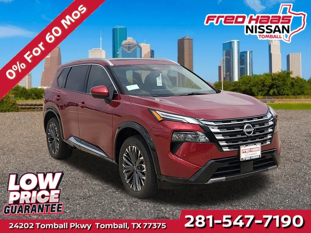 Red 2026 Nissan Rogue Platinum AWD for sale in Tomball, TX