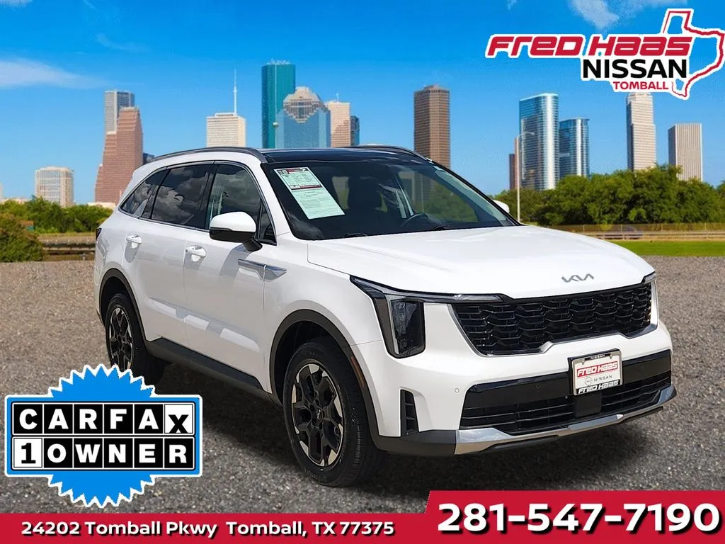 White 2025 Kia Sorento S for sale in Tomball, TX
