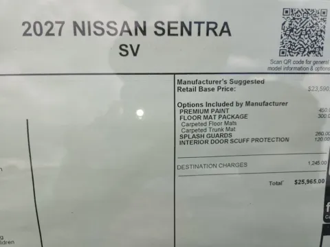 Photos of 2027 Nissan Sentra SV for sale in Tomball, TX at Fred Haas Nissan