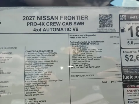 Another view of 2027 Nissan Frontier PRO-4X for sale in Tomball, TX at Fred Haas Nissan