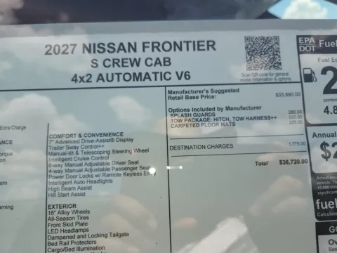 Another view of 2027 Nissan Frontier S for sale in Tomball, TX at Fred Haas Nissan