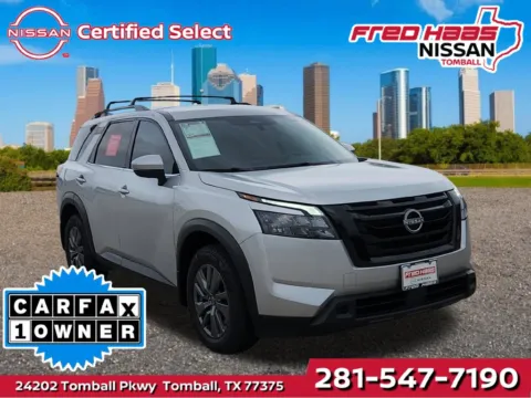 Silver 2024 Nissan Pathfinder SV for sale in Tomball, TX