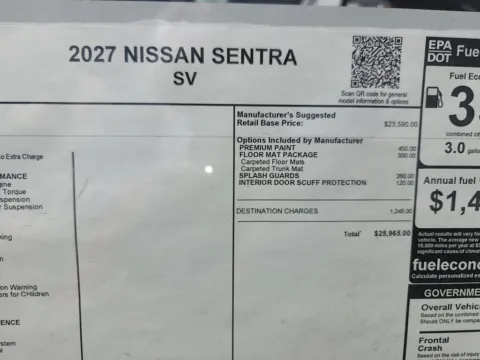 Photos of 2027 Nissan Sentra SV for sale in Tomball, TX at Fred Haas Nissan