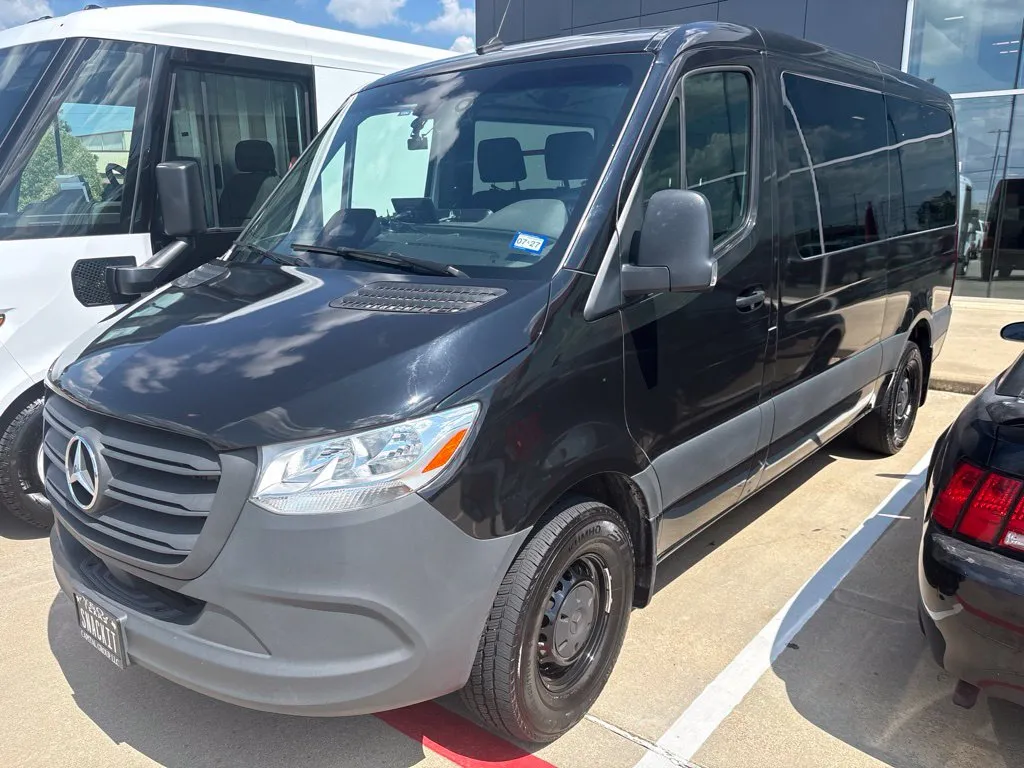 White 2025 Mercedes-Benz Sprinter 2500 Cargo 144 WB Black Wrap Windows Altered for sale in Tomball, TX
