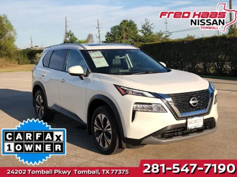 White 2023 Nissan Rogue SV Premium Package for sale in Tomball, TX