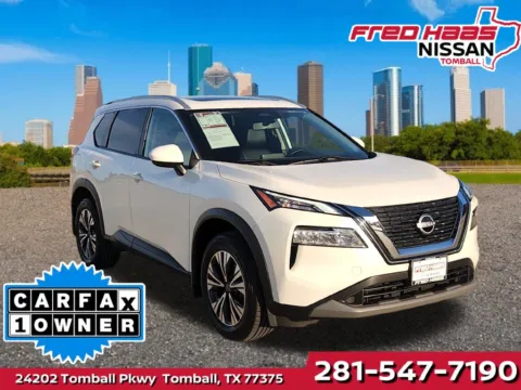 White 2023 Nissan Rogue SV Premium Package for sale in Tomball, TX