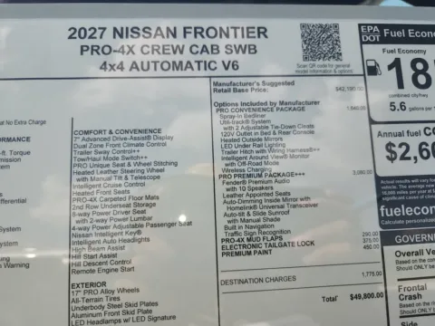 Photos of 2027 Nissan Frontier PRO-4X for sale in Tomball, TX at Fred Haas Nissan