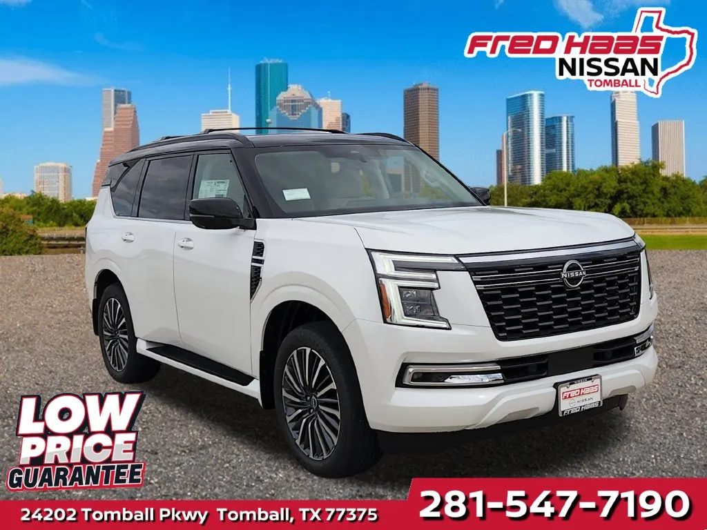 White 2026 Nissan Armada Platinum Reserve 4WD for sale in Tomball, TX